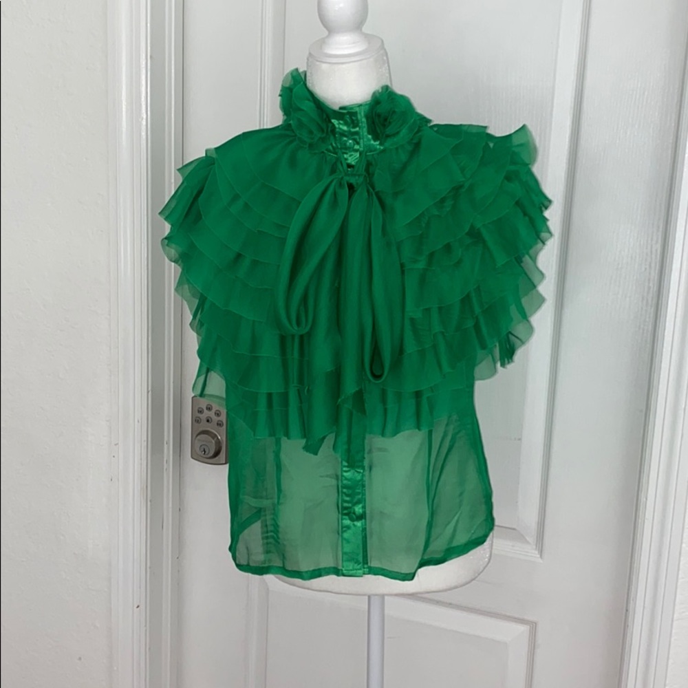 Green dress top